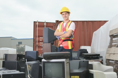 Modern waste clearance equipment in action